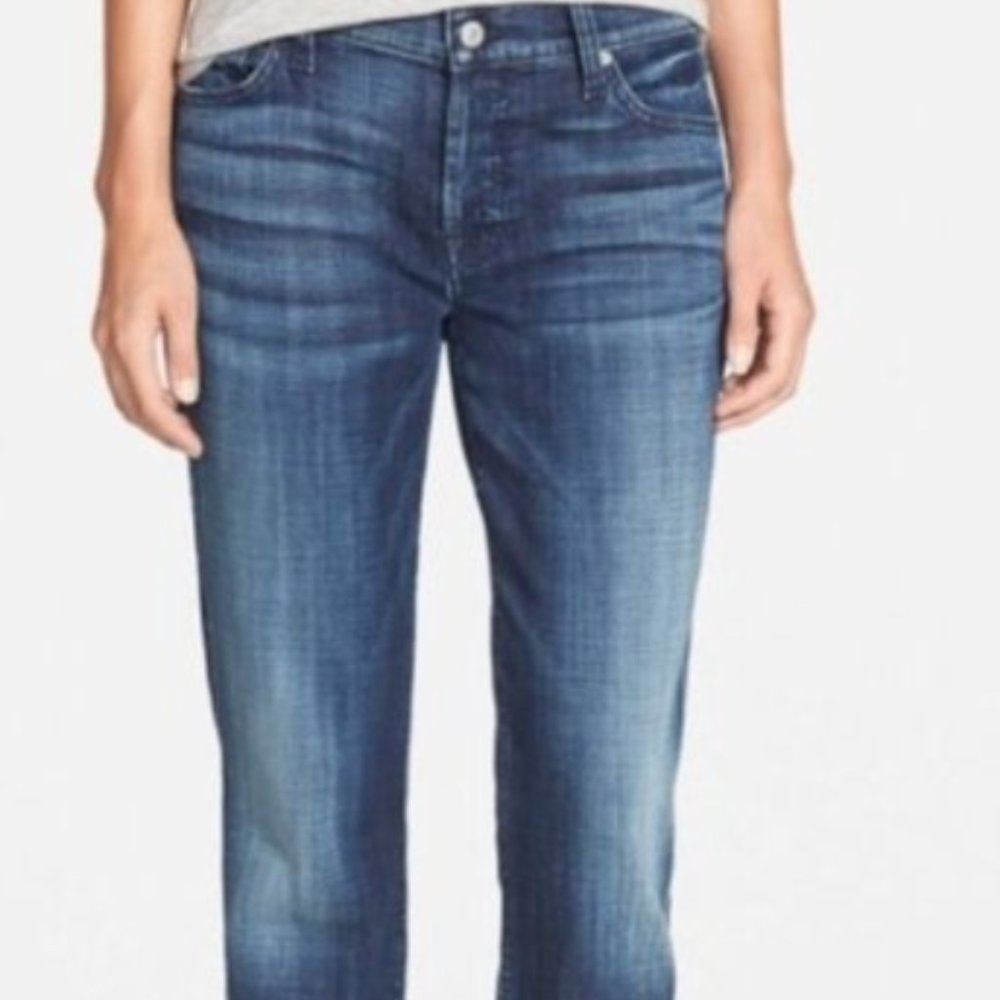 7 For all Mankind Josefina Skinny Boyfriend Button Fly Jeans
